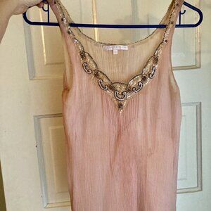Rebecca Taylor pink chiffont beaded top